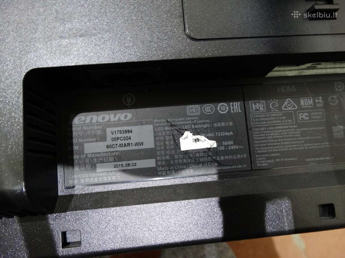 Monitorius Lenovo Thinkvision - nuotraukos Nr. 7