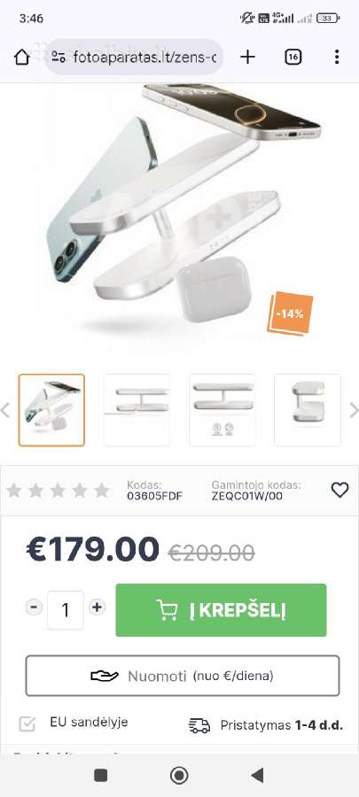 Zens quattro wireless charger Pro 4 - nuotraukos Nr. 3