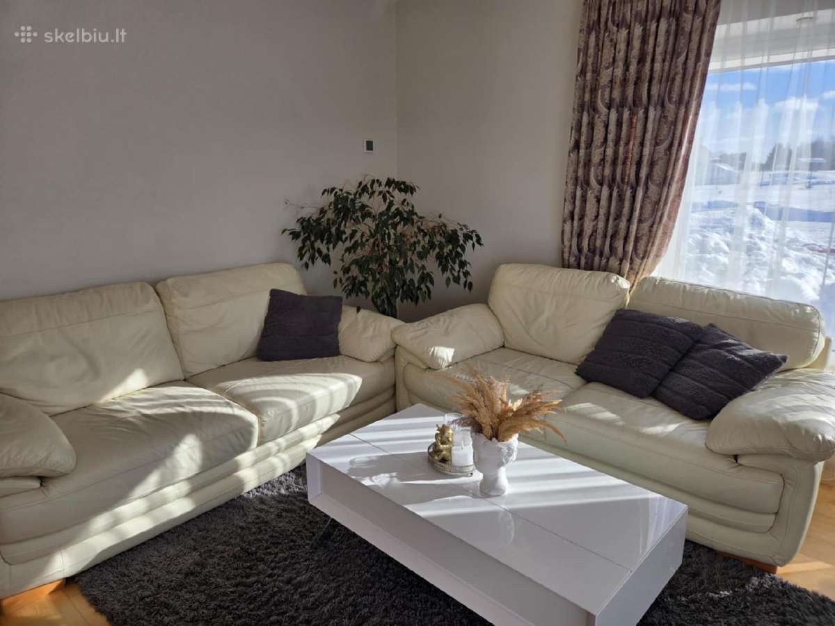 Natūralios odos sofų komplektas