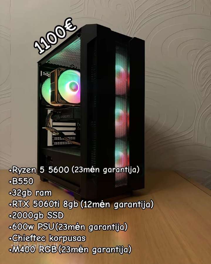 Stacionarūs kompiuteriai nuo 65 iki 1100 eur