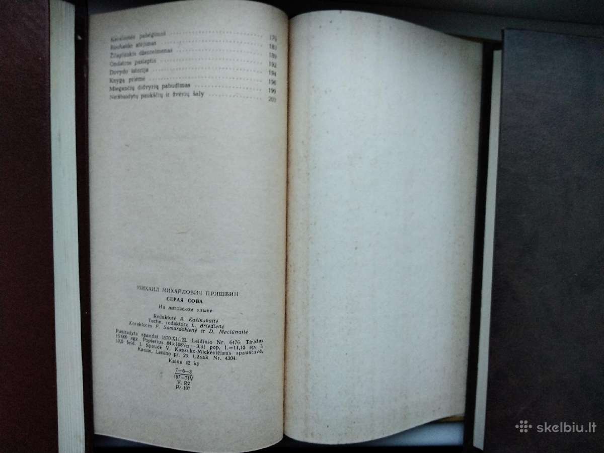 M. Prišvinas. Pilkoji Pelėda. 1971 m. leid. - nuotraukos Nr. 15