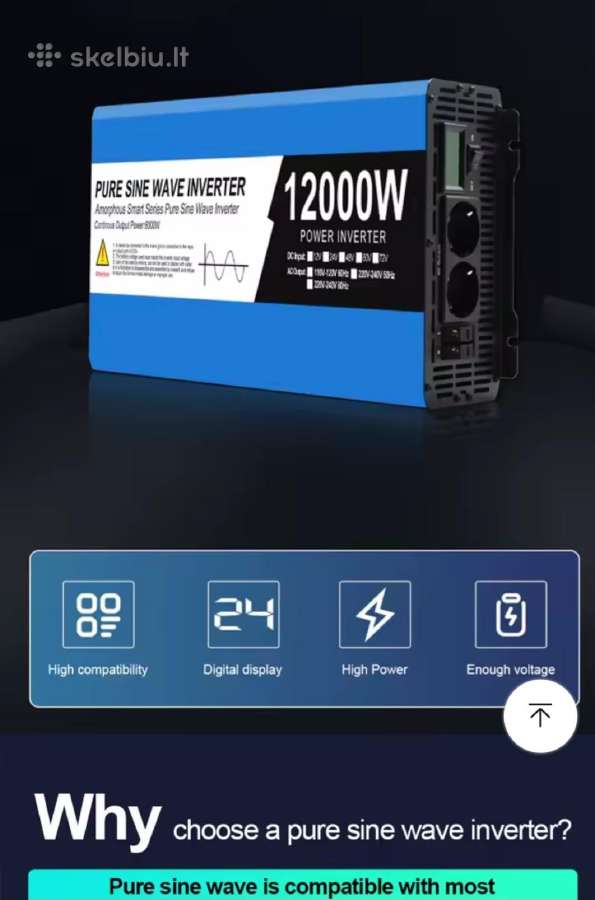 Inverteris 12 000w 24v i 220v - nuotraukos Nr. 10