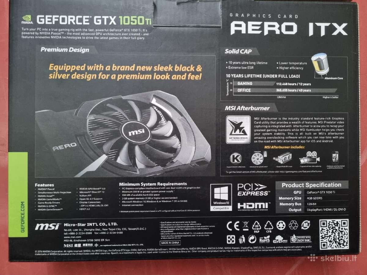 Msi Gtx1050ti - nuotraukos Nr. 6