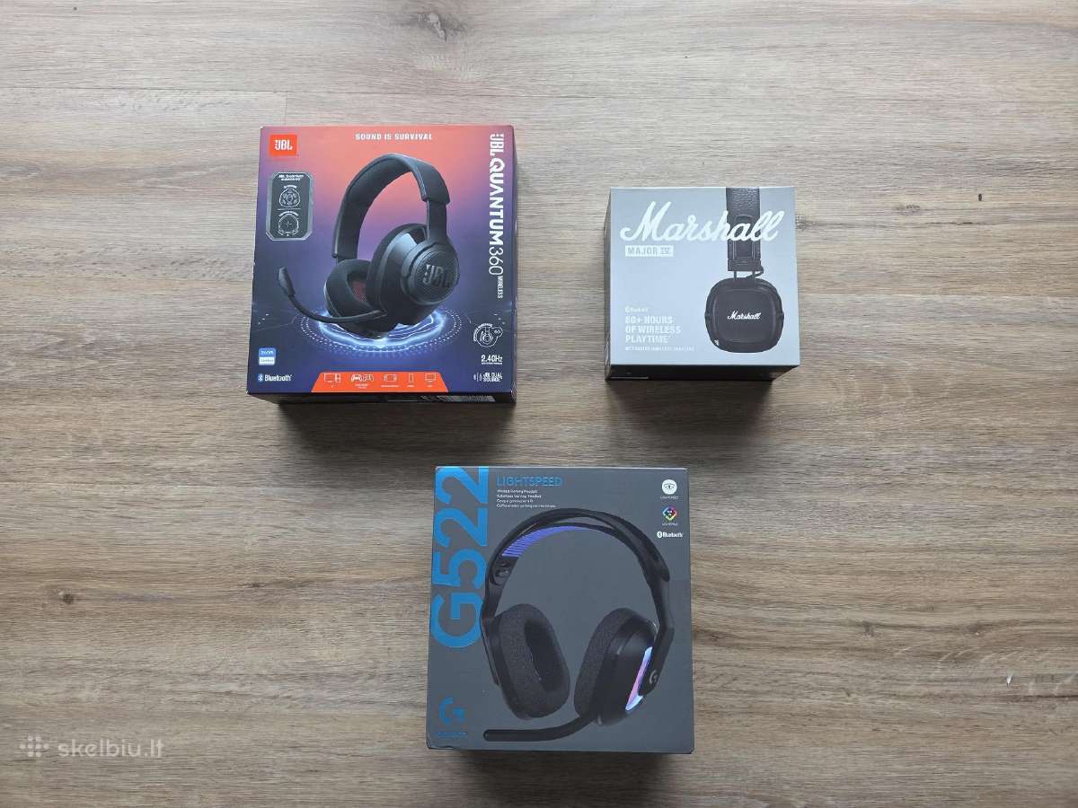 Logitech g522 G325 Jbl Quantum 360 ausinės
