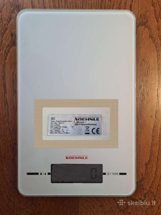 Vokiškos svarstyklės, virtuvinės, iki 5 kg
