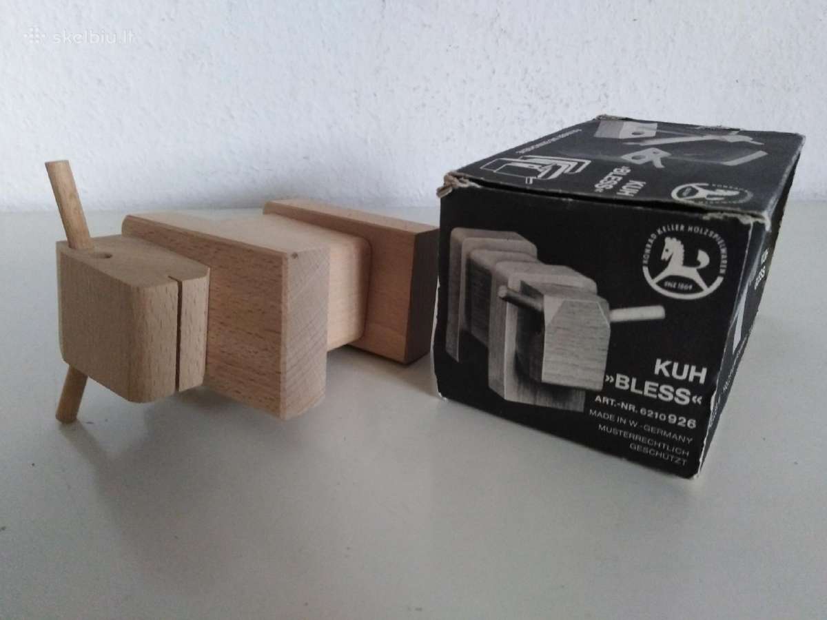 Antikvariniai mediniai zaislai karve kupranugaris - nuotraukos Nr. 4