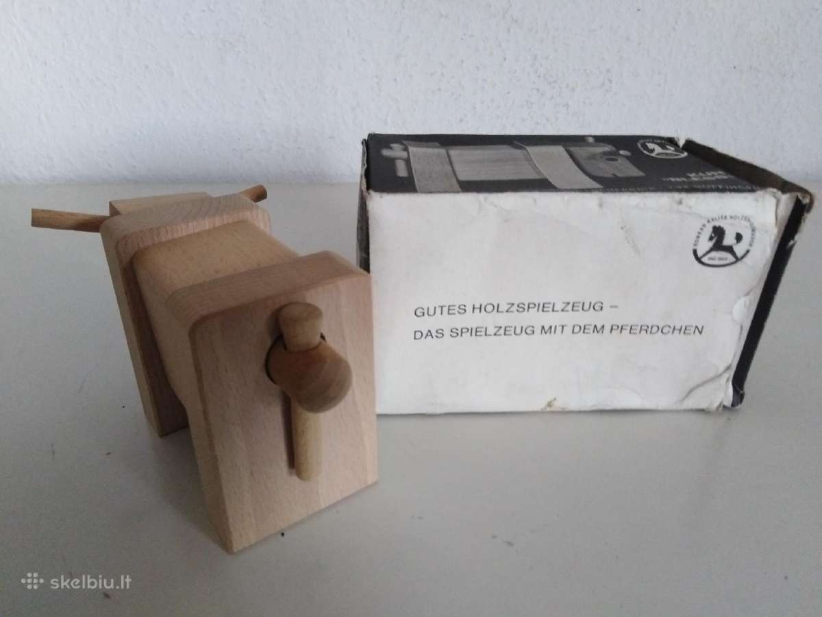 Antikvariniai mediniai zaislai karve kupranugaris - nuotraukos Nr. 6