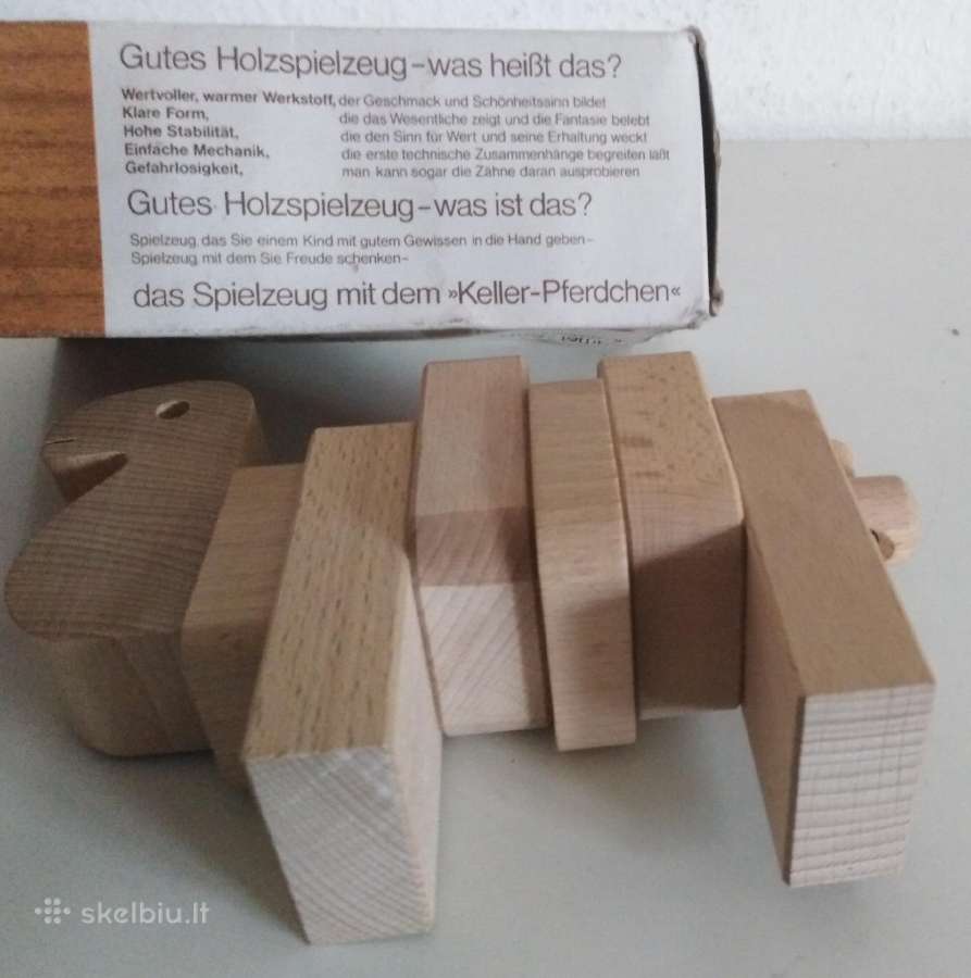 Antikvariniai mediniai zaislai karve kupranugaris - nuotraukos Nr. 13
