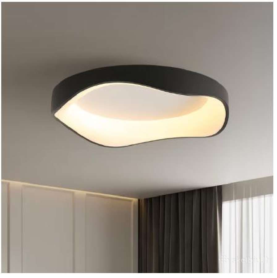 Minimalistinis juodas LED lubinis šviestuvas