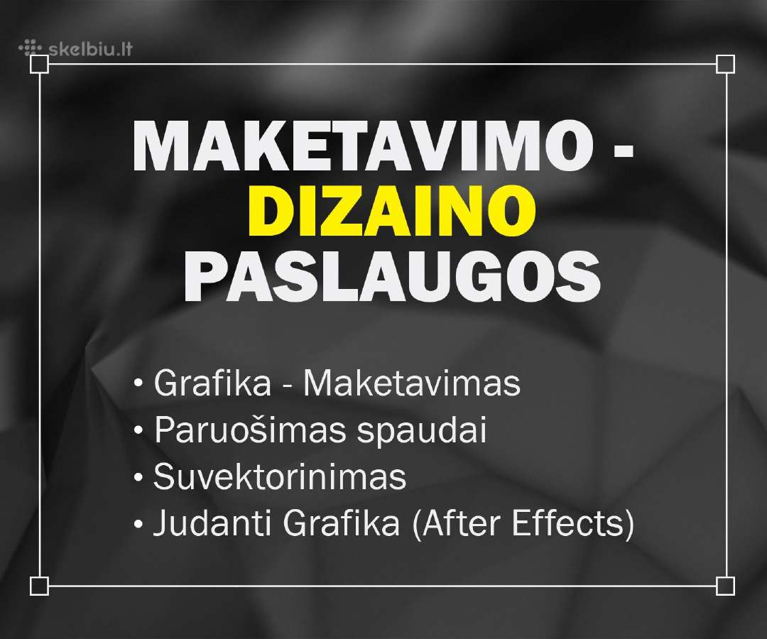 Maketavimas, Dizainas, After Effects Animacijos