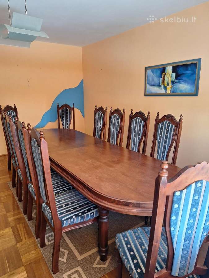 Valgomasis medinis stalas su 12 kedžių - nuotraukos Nr. 2