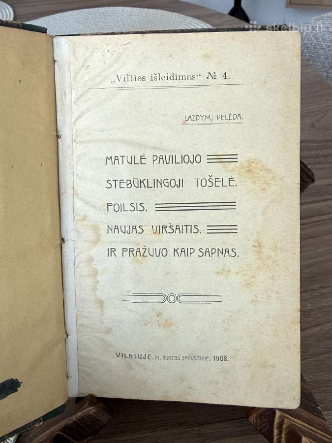 Lazdynų Pelėdos rinkinys 1908