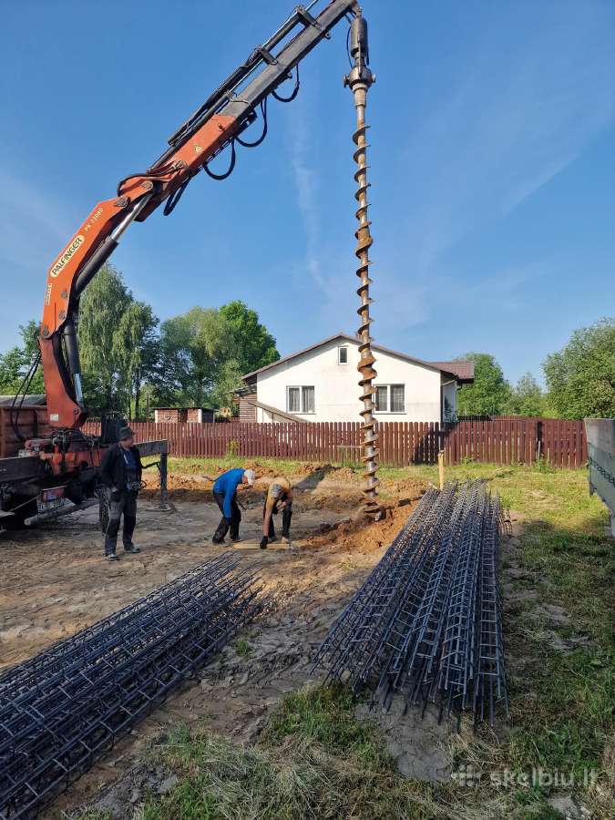 Cfa polių gręžimas nuoma,važiuojam į kitus miestus