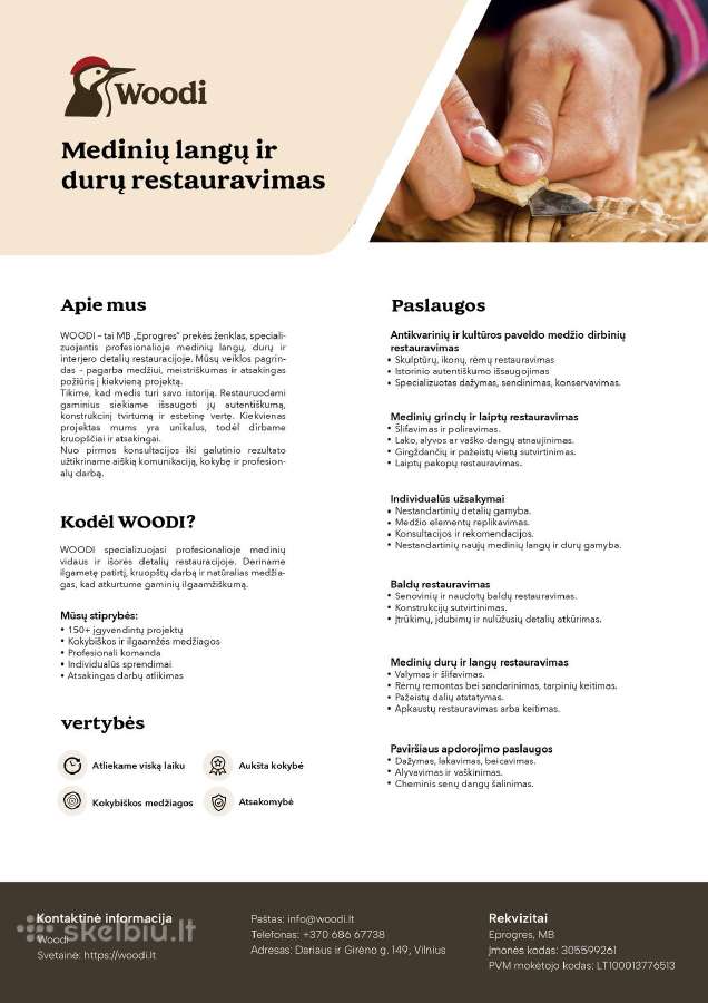 Medinių durų ir langų restauravimas