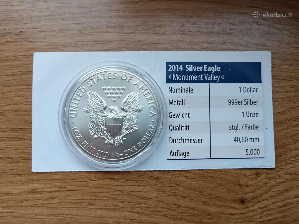 Išskirtinis 1 oz JAV "Sidabrinių erelių" rinkinys - nuotraukos Nr. 8