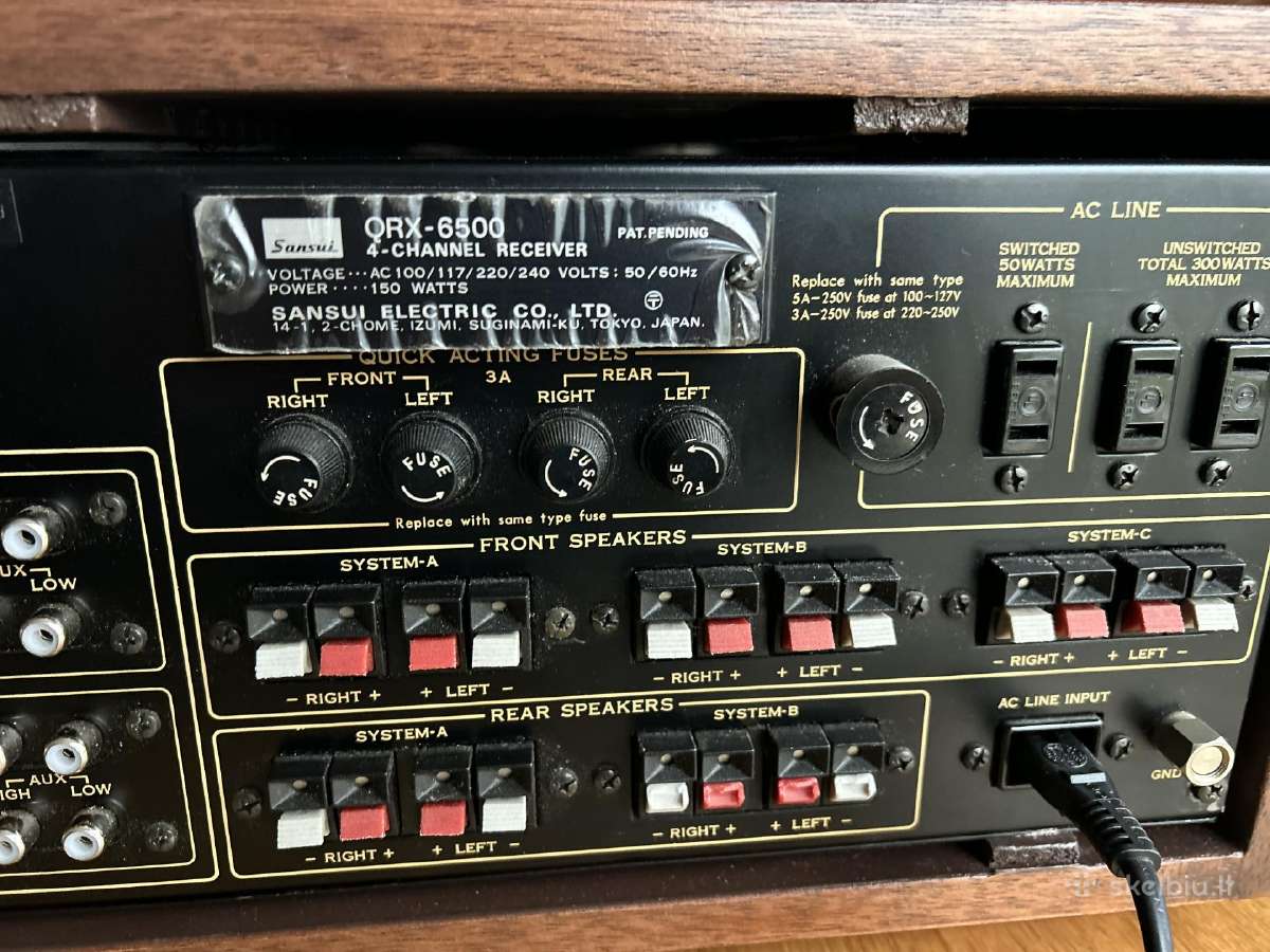 Vintažinis audio resyveris Sansui - nuotraukos Nr. 6