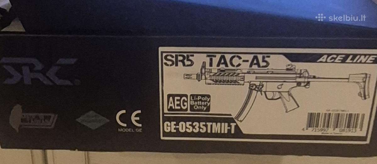 Src Sr5 Tac-a5 Aeg airsoft ginklas su chronografu - nuotraukos Nr. 2