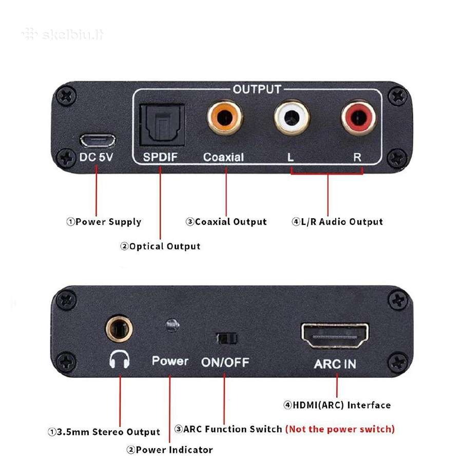 Hdmi Arc garso keitiklis extractor (Spdif, analog) - nuotraukos Nr. 2