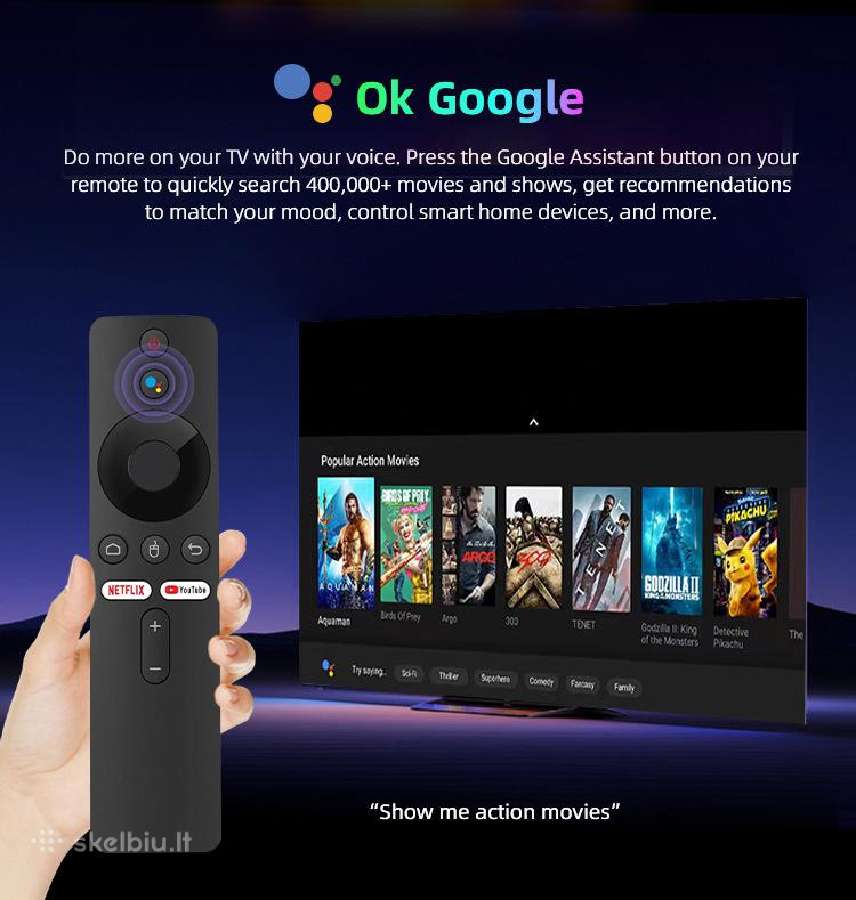 Android TV priedėlis.TV pultai. TV laikikliai - nuotraukos Nr. 7