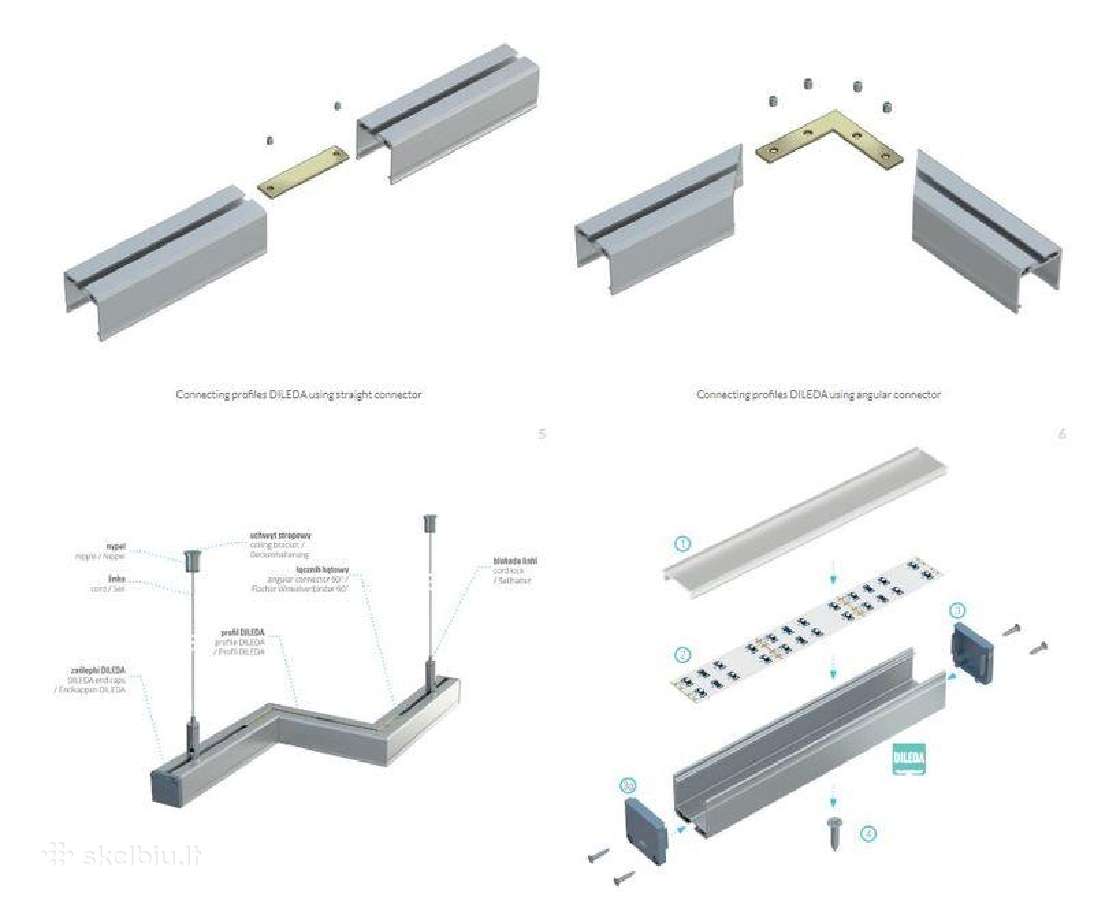 LED juostos ir profiliai vidaus šviestuvai - nuotraukos Nr. 27