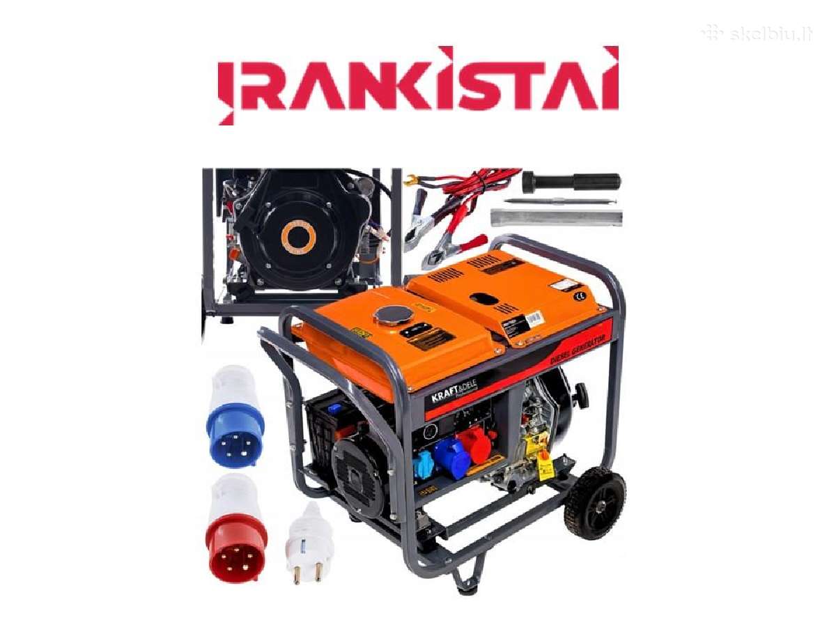 Trifazis dyzelinis elektros generatorius 8kw 80%