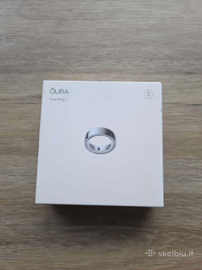 Oura Ring 4, size 5 silver išmanus žiedas