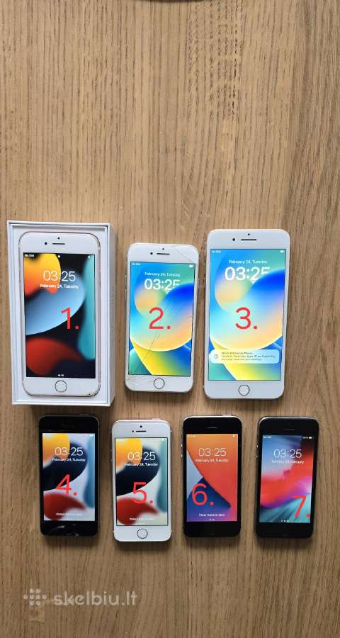 iPhone 5S, Se, 6s, 8 ir 8 Plus
