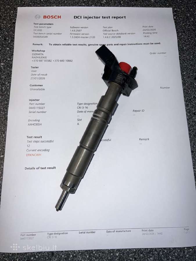 0445115027 MB E Ml 165kw Purkstukai