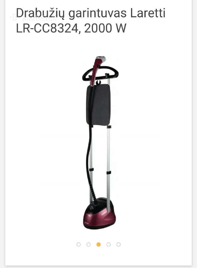 Drabužių lygintuvas Laretti Lr-cc8324, 2000 W - nuotraukos Nr. 3