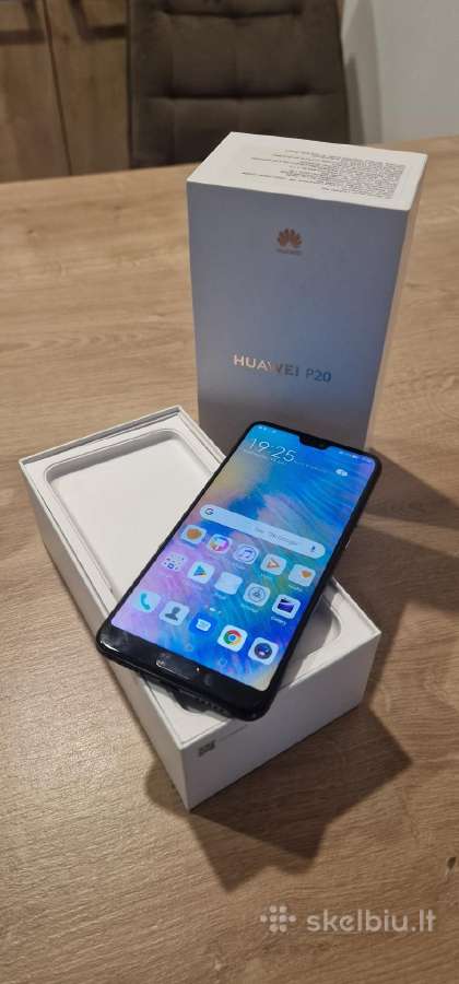 Huawei P20 - 70 Eur. Puiki būklė, su dėžute!