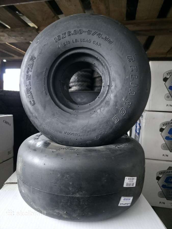 Naujos Carlstar 15x6.00-6 Semi Pneumatic Smooth - nuotraukos Nr. 3