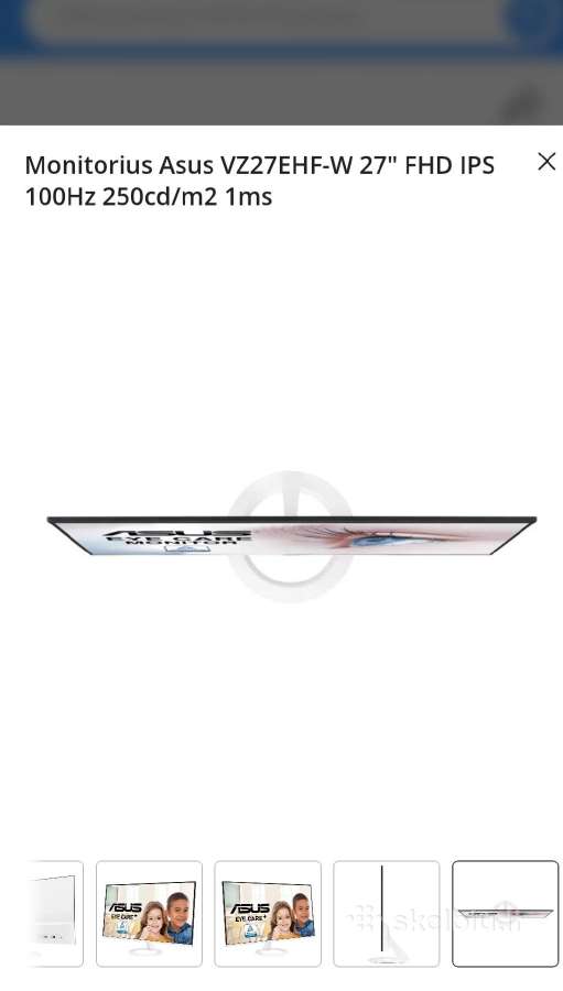 Kaip naujas. Monitorius Asus Vz27ehf-w 27" Fhd Ips - nuotraukos Nr. 10