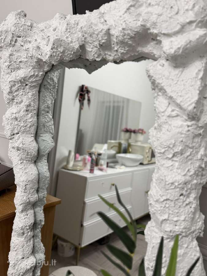 Betono imitacijos baltas veidrodis - nuotraukos Nr. 4