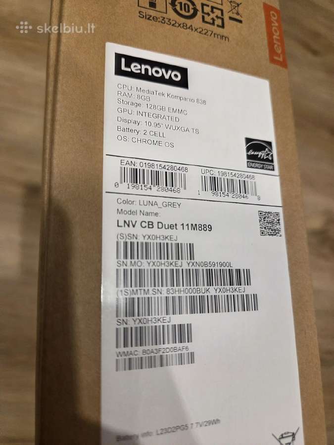 Lenovo Ideapad Flex 3i Pentium 128gb Ideapad Duet - nuotraukos Nr. 6