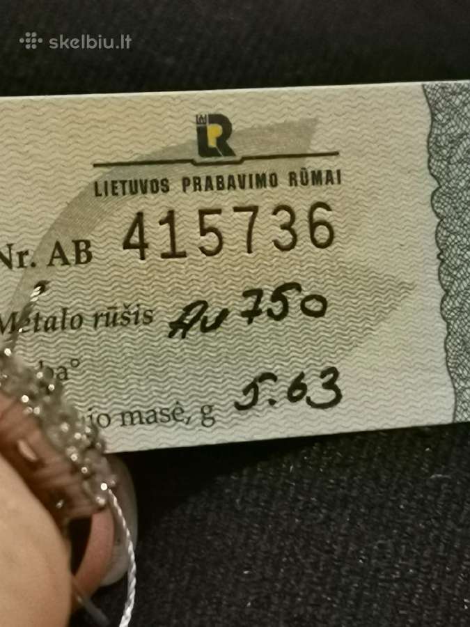 750 sertifikuotas žiedas su 0,50 ct briliantais - nuotraukos Nr. 15