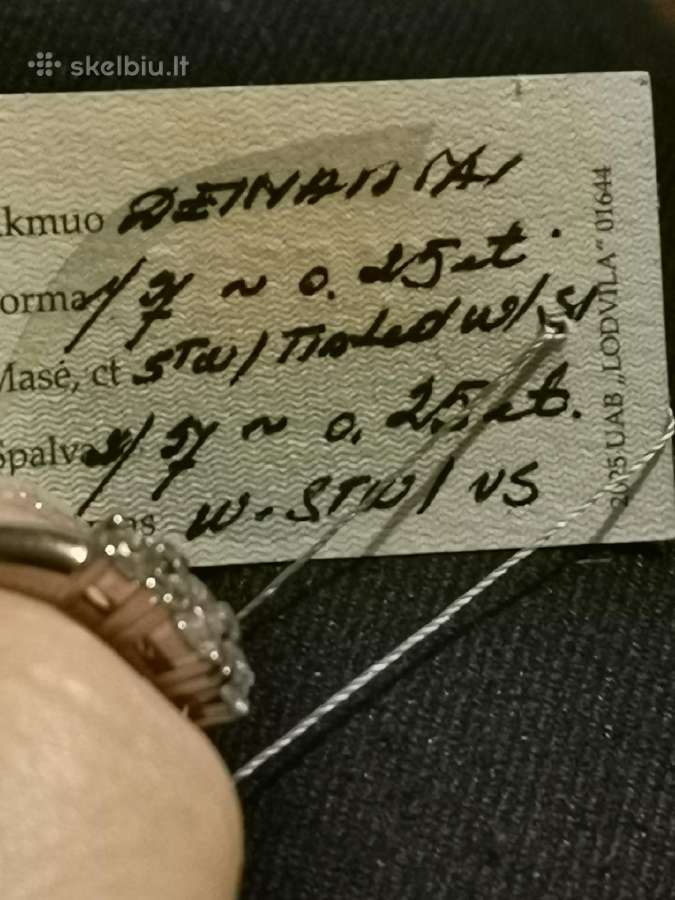 750 sertifikuotas žiedas su 0,50 ct briliantais - nuotraukos Nr. 16