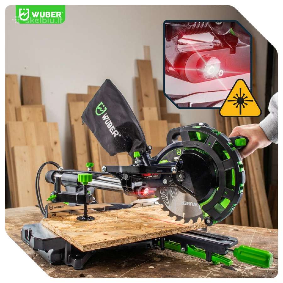 Skersinio pjovimo pjūklas Wuber W33740, 1700 W - nuotraukos Nr. 17
