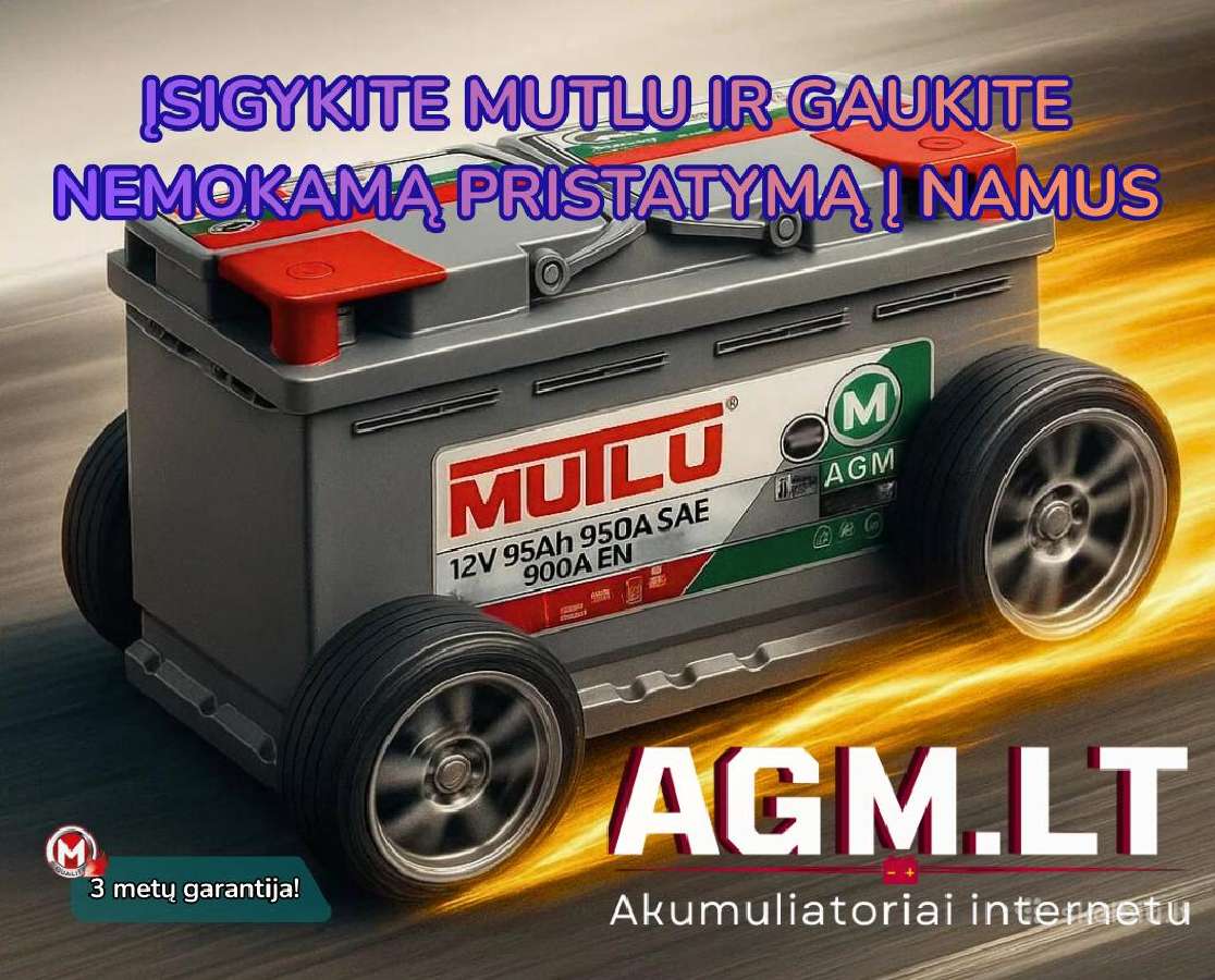 Nauji Akumuliatoriai su prailginta garantija Mutlu