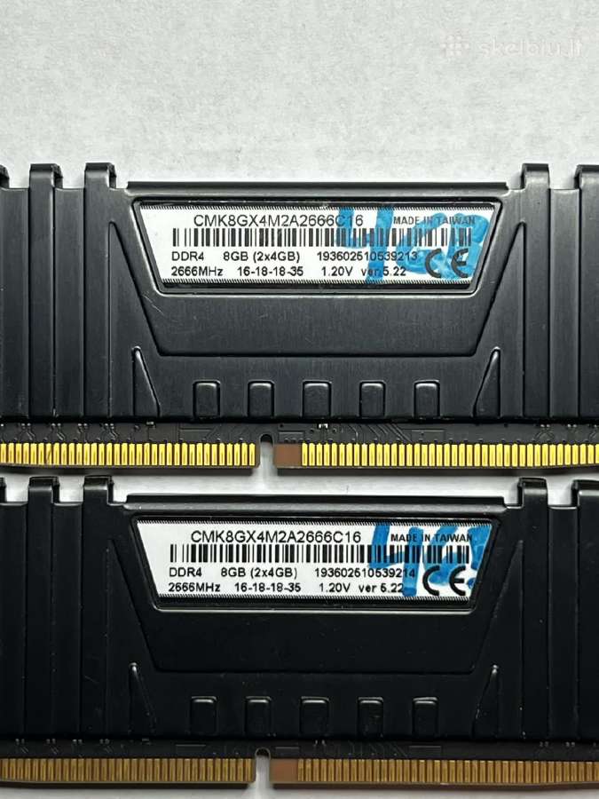 Ddr4 8gb RAM atmintis (2x4gb) - nuotraukos Nr. 3