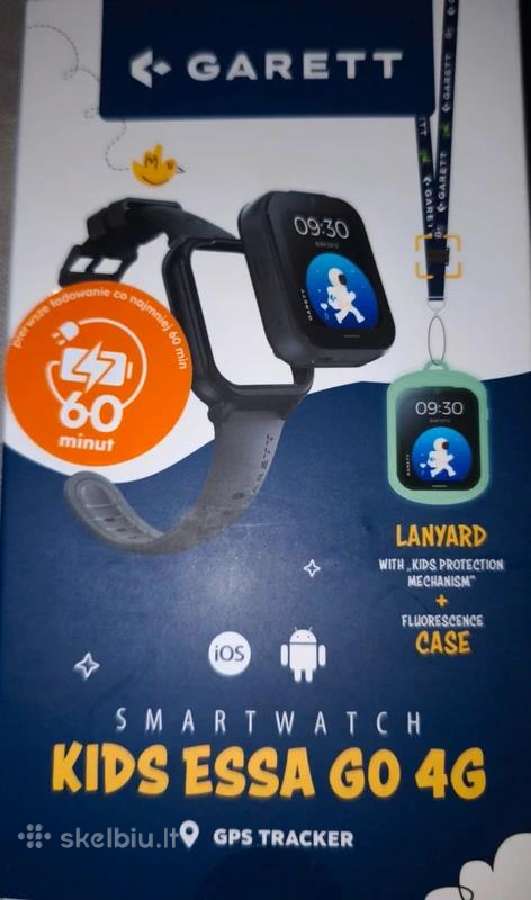 Garett Kids Essa Go 4G Black Išmanusis laikrodis -