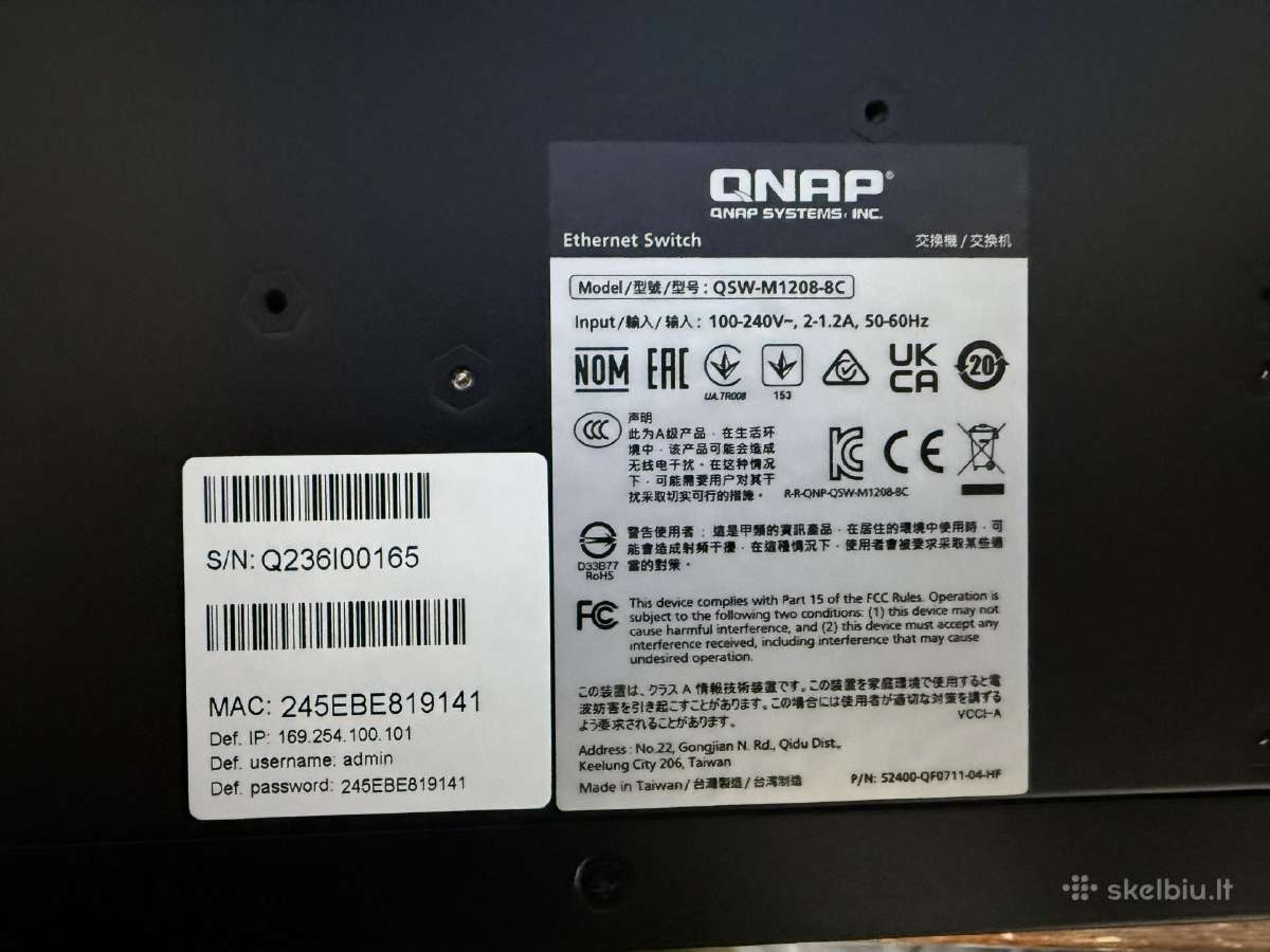 Qnap Qsw-m1208-8c. - nuotraukos Nr. 5