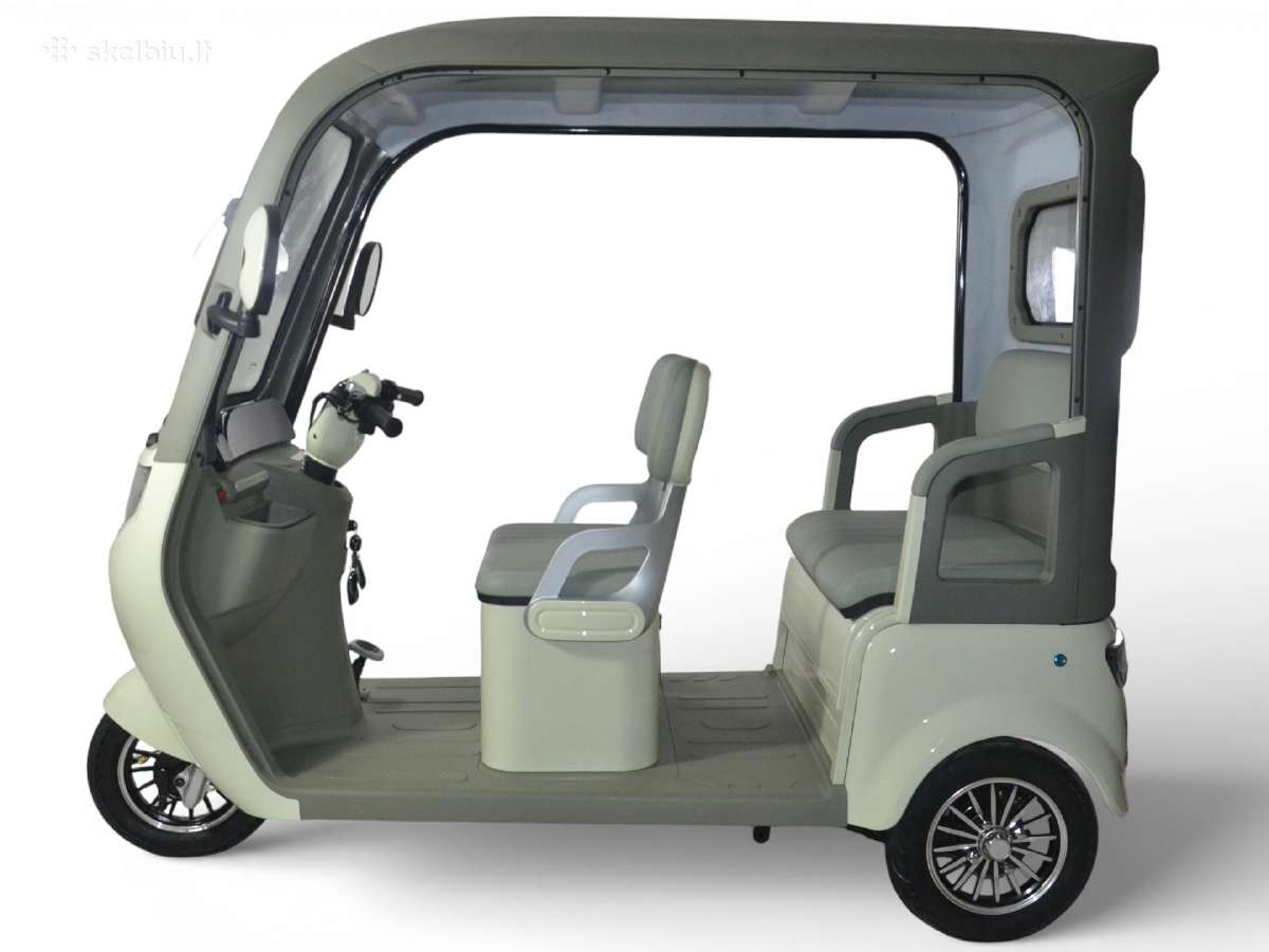 Elektrinis triratis motoroleris su stogu - nuotraukos Nr. 2