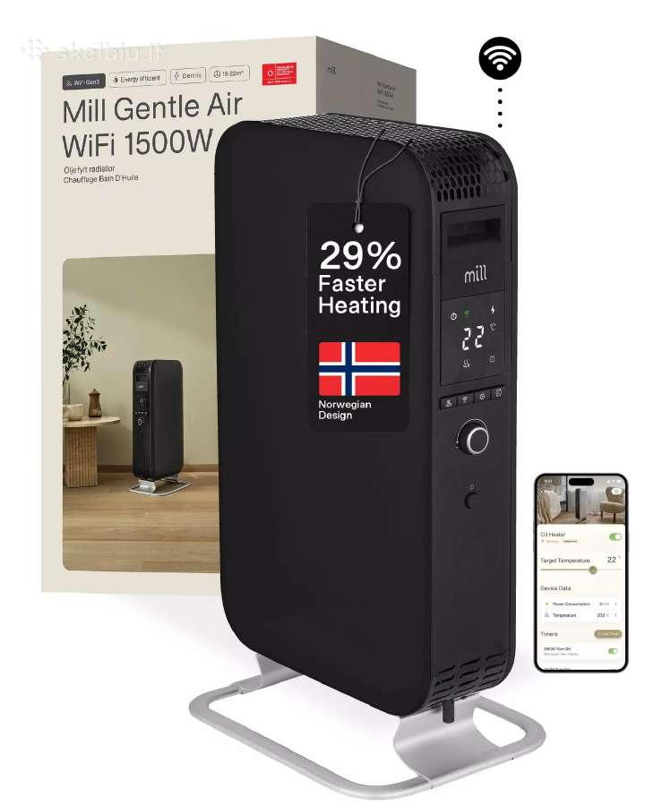 Mill Oil1500wifi3 Gen3 tepalinis šildytuvas