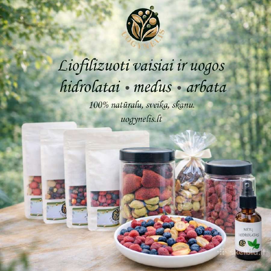 Liofilizuoti vaisiai ir uogos