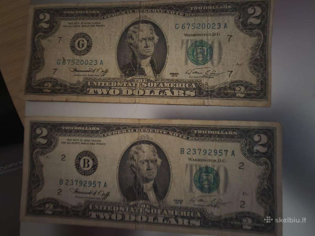 JAV doleriu banknotai auksines sidabrinės monetos - nuotraukos Nr. 21