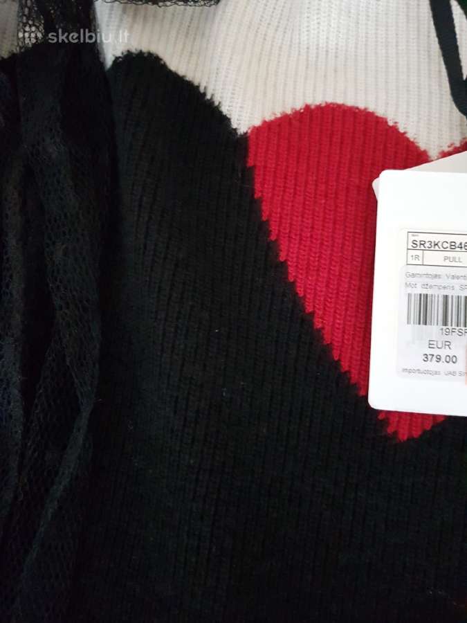 „Red Valentino“ moteriškas juodas baltas megztukas - nuotraukos Nr. 8