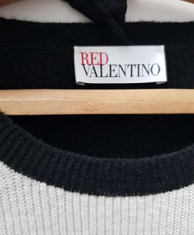 „Red Valentino“ moteriškas juodas baltas megztukas - nuotraukos Nr. 10