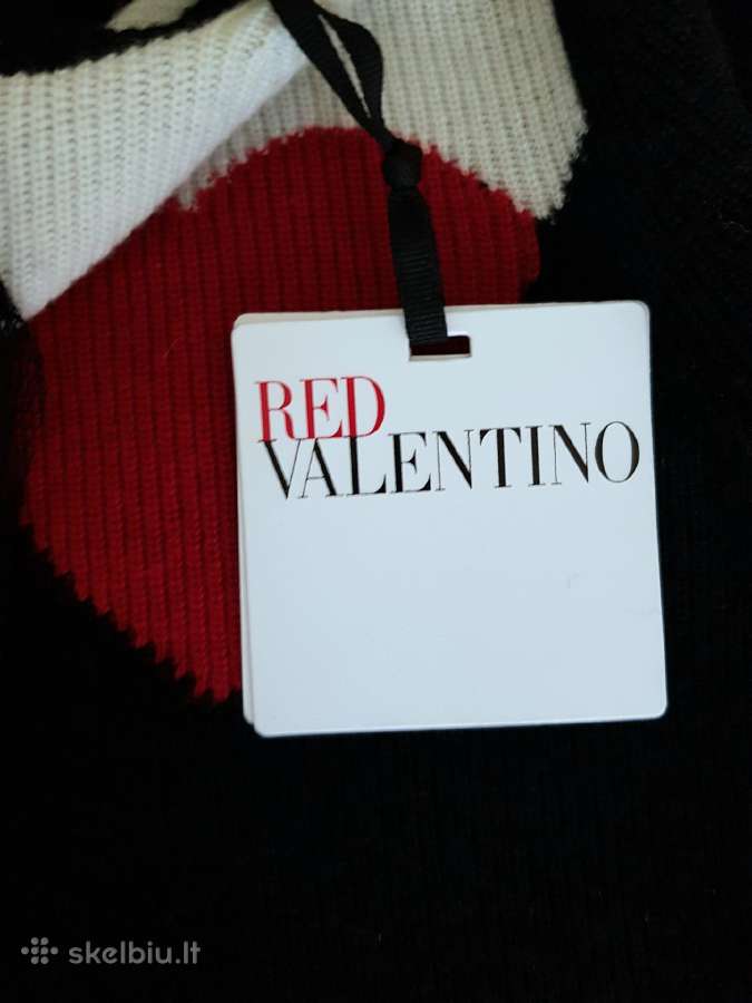 „Red Valentino“ moteriškas juodas baltas megztukas - nuotraukos Nr. 12