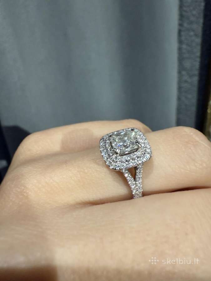 Auksinis žiedas su 1,02ct deimantais - nuotraukos Nr. 9