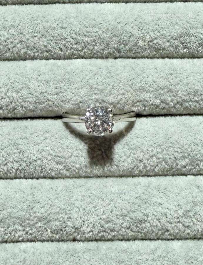 Auksinis žiedas su 1,5ct deimantu - nuotraukos Nr. 3